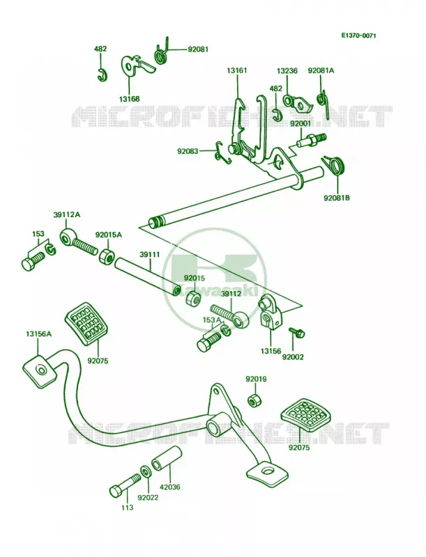 Gear Change Mechanism Kawasaki MOTOS 1000 1994 Police 1000  KZ1000-P13