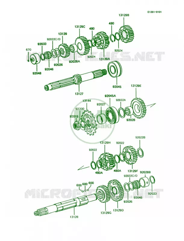 Transmission Kawasaki MOTOS 1000 1993 Police 1000  KZ1000-P12