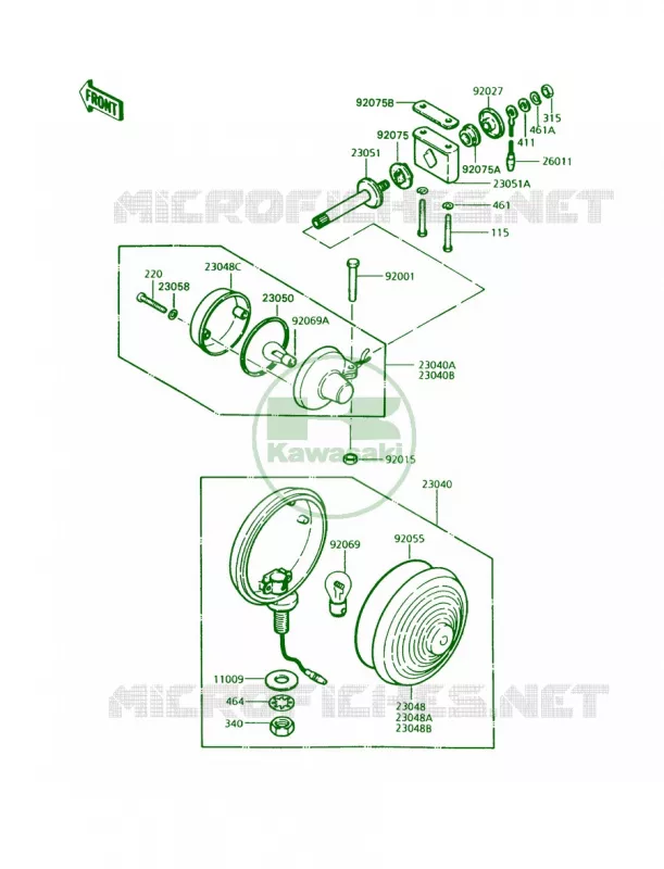 Turn Signals Kawasaki MOTOS 1000 1993 Police 1000  KZ1000-P12