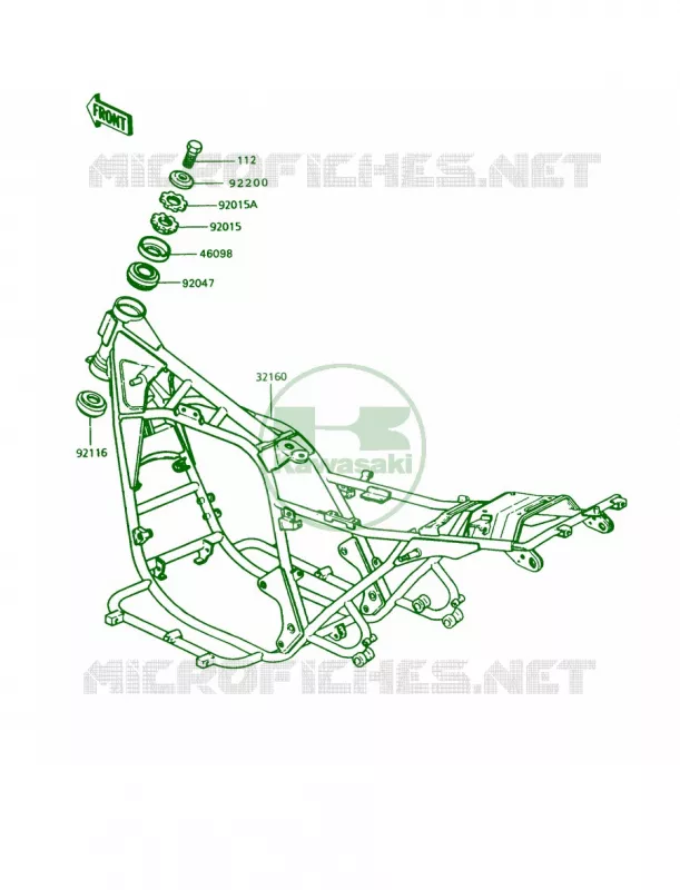 Frame Kawasaki MOTOS 1000 1991 Police 1000  KZ1000-P10