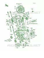 Crankcase voor Kawasaki KE100 1992