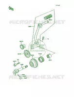 Kickstarter Mechanism voor Kawasaki KE100 1992