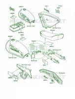 LabelsKE100 B11B12B13B14 voor Kawasaki KE100 1992