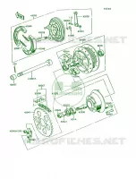Rear Hub voor Kawasaki KE100 1992
