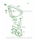 Side CoversChain Cover voor Kawasaki KE100 1992