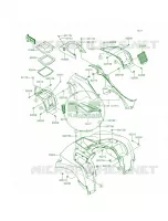 Front Fenders voor Kawasaki Brute Force 750 4x4i EPS CAMO 2015