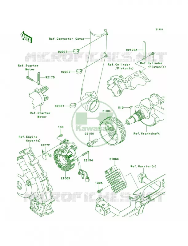 Generator Kawasaki QUAD 750 2014 Brute Force 750 4x4i  KVF750LEF