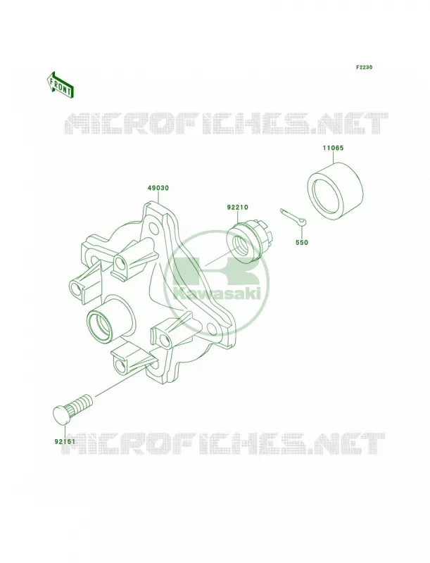 Front Hub Kawasaki QUAD 360 2013 Prairie 360 4x4  KVF360ADF