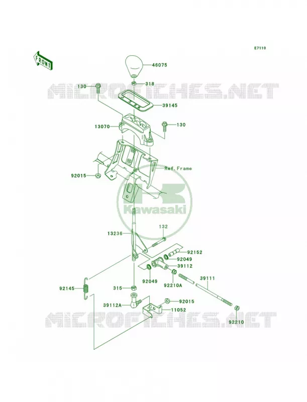 Control Kawasaki QUAD 650 2013 Brute Force 650 4x4i  KVF650FDF