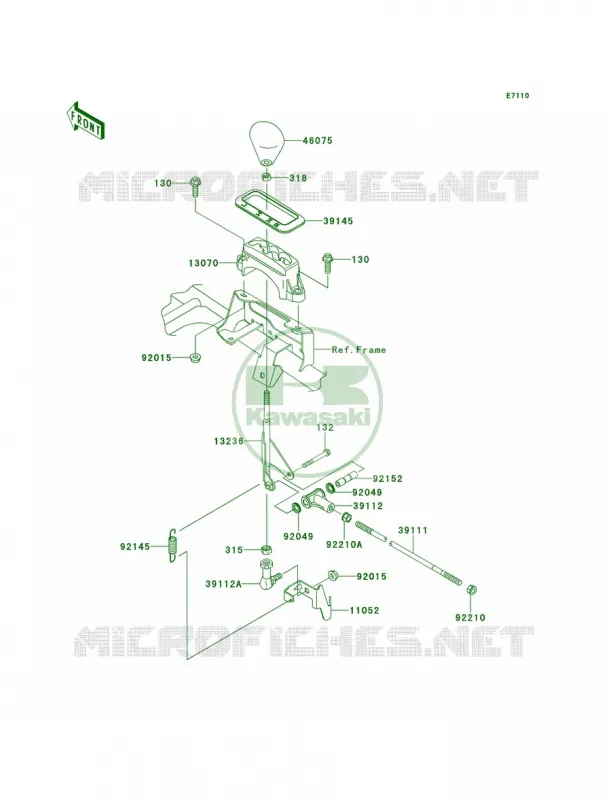 Control Kawasaki QUAD 650 2013 Brute Force 650 4x4  KVF650DDF