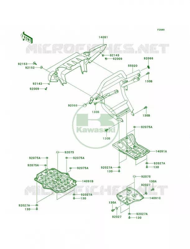 Guards Kawasaki QUAD 650 2013 Brute Force 650 4x4  KVF650DDF