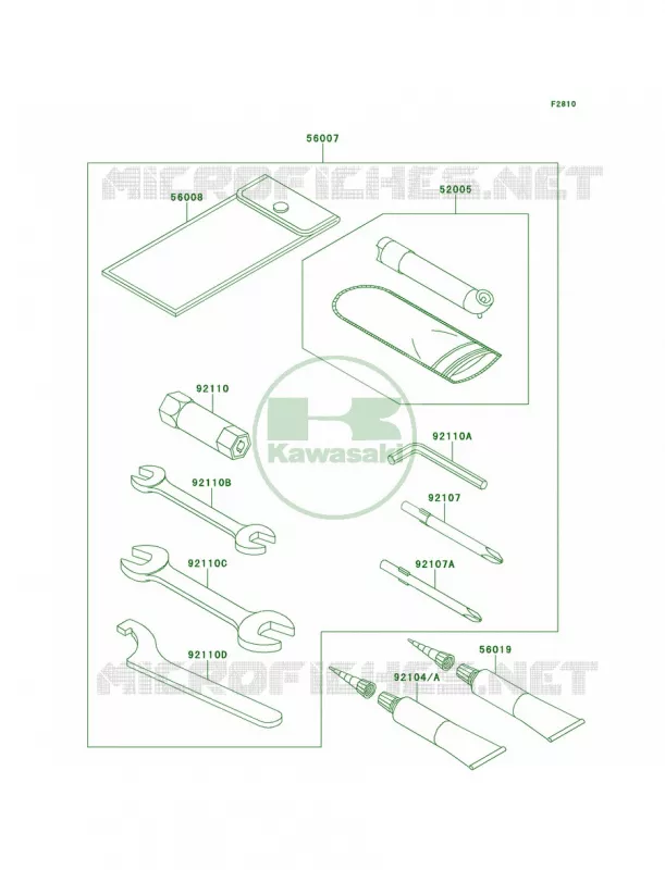 Owner's Tools Kawasaki QUAD 650 2013 Brute Force 650 4x4  KVF650DDF