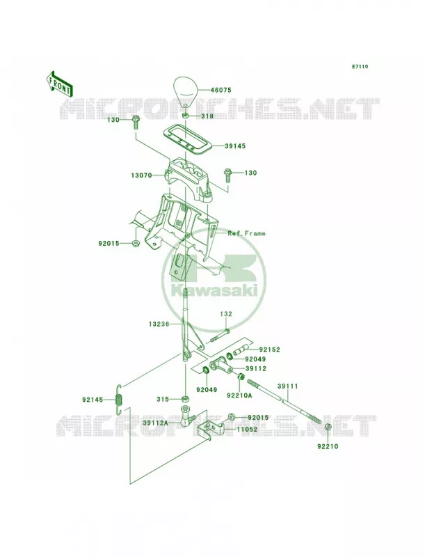 Control Kawasaki QUAD 750 2013 Brute Force 750 4x4i  KVF750LDF