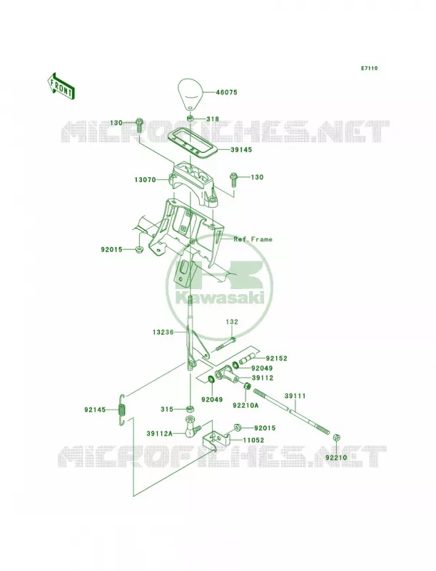 Control Kawasaki QUAD 750 2012 Brute Force 750 4x4i  KVF750LCS