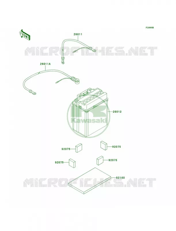 Optional PartsBatteryCN Kawasaki QUAD 360 2012 Prairie 360 4x4  KVF360ACF