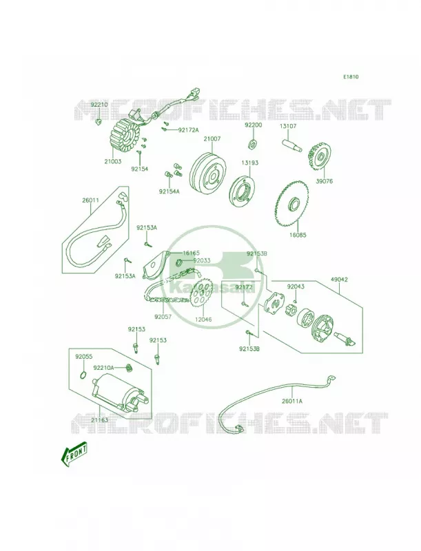 Generator Kawasaki QUAD 300 2012 Brute Force 300  KVF300CCF