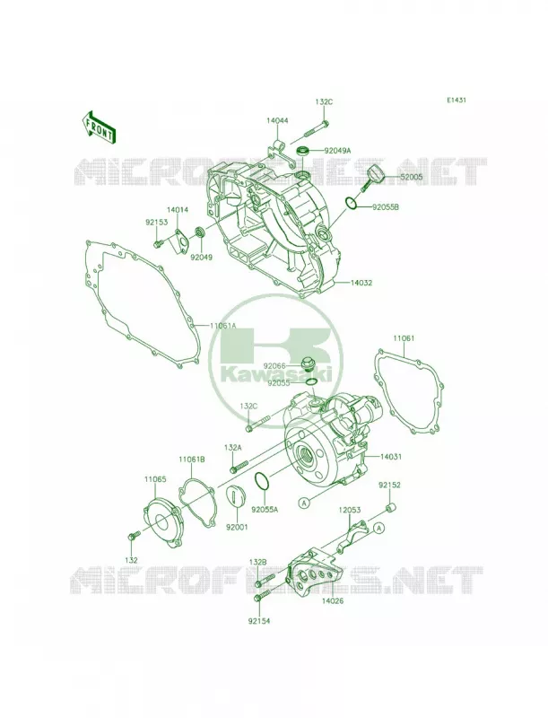 Engine Covers Kawasaki MOTOS 140 2013 KLX140L  KLX140BDF
