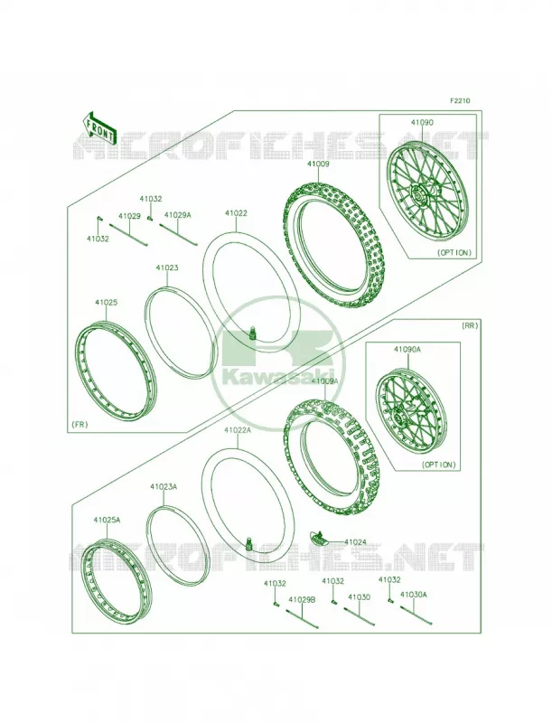 WheelsTires Kawasaki MOTOS 140 2013 KLX140L  KLX140BDF