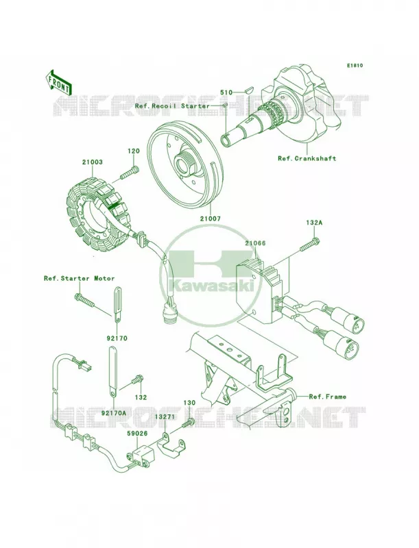 Generator Kawasaki QUAD 650 2012 Brute Force 650 4x4  KVF650DCF