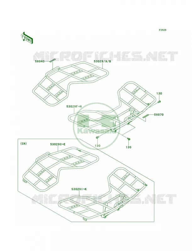Carriers Kawasaki QUAD 650 2011 Brute Force 650 4x4  KVF650DBF