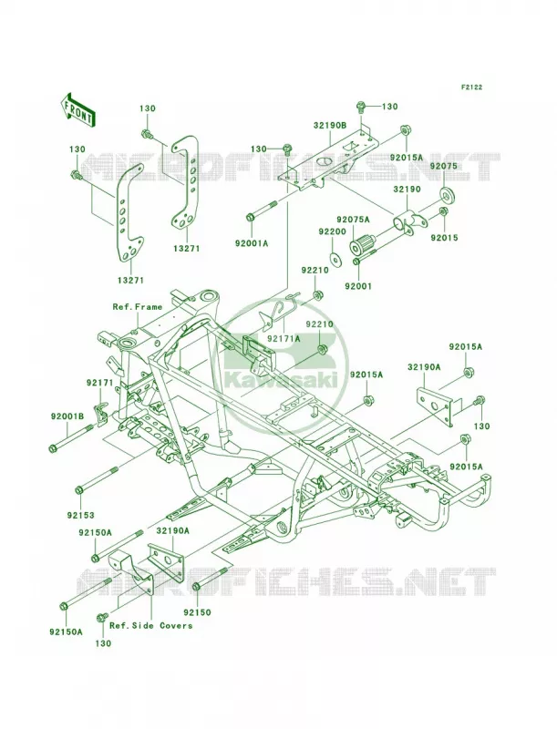Engine Mount Kawasaki QUAD 360 2010 Prairie 360 4X4  KVF360AAF