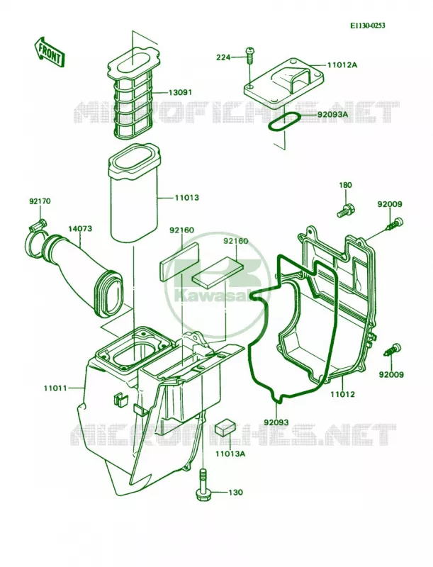 Air Cleaner Kawasaki MOTOS 80 1990 KD80  KD80-N3