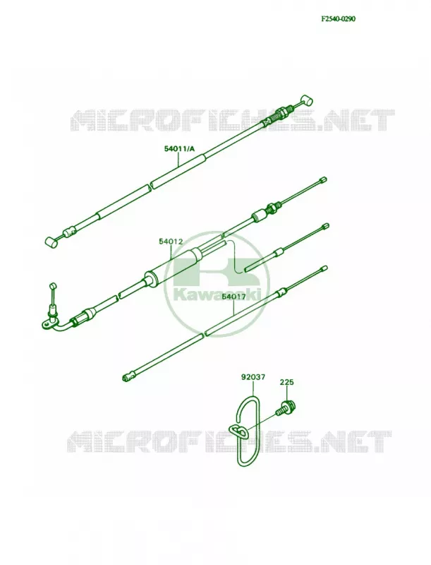 Cables Kawasaki MOTOS 80 1990 KD80  KD80-N3