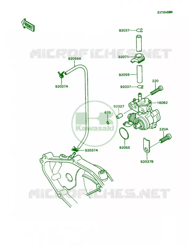 Oil Pump Kawasaki MOTOS 80 1990 KD80  KD80-N3