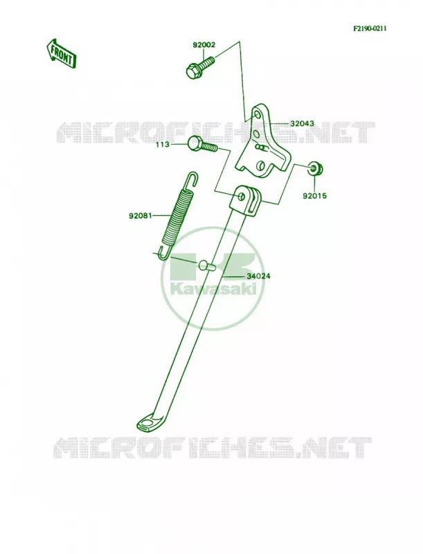 Stands Kawasaki MOTOS 80 1990 KD80  KD80-N3