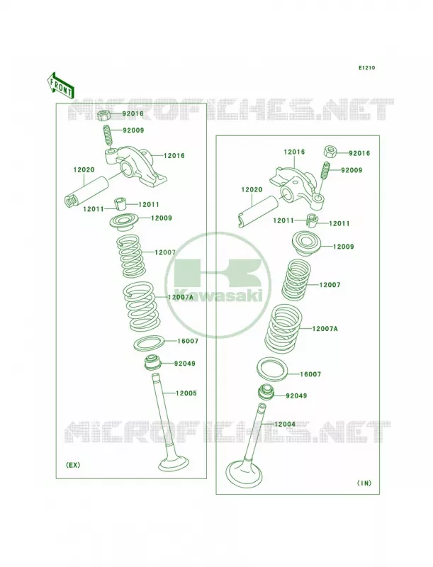 Valves Kawasaki QUAD 250 2009 Bayou 250  KLF250A9F