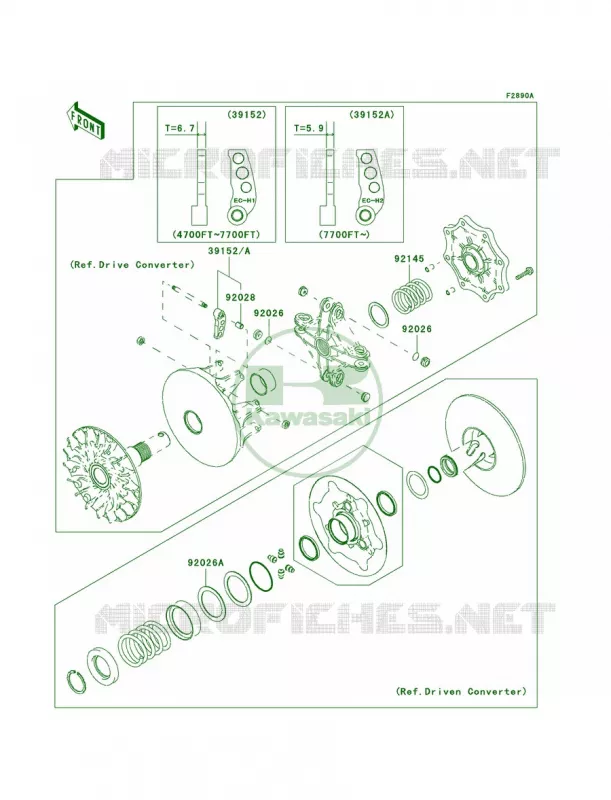 Optional PartsConverter Kawasaki QUAD 360 2009 Prairie 360 4X4  KVF360A9F