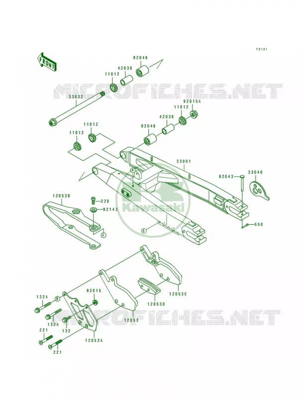 Swing Arm Kawasaki MOTOS 200 1990 KDX200  KDX200-E2