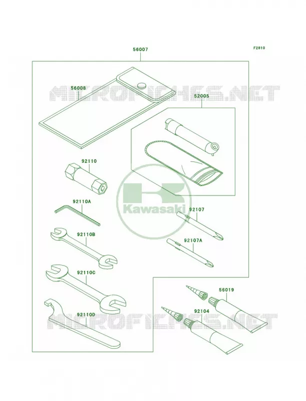Owner's Tools Kawasaki QUAD 360 2009 Prairie 360 4X4 Hardwoods Green HD  KVF360C9F