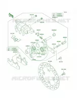 Front Brake voor Kawasaki Brute Force 750 4x4i Hardwoods Green HD 2009