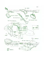 Labels voor Kawasaki Brute Force 750 4x4i Hardwoods Green HD 2009