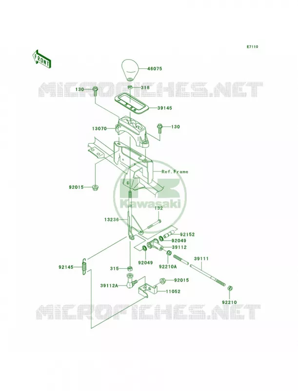Control Kawasaki QUAD 360 2008 Prairie 360 4X4  KVF360A8F