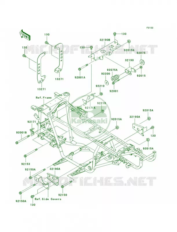 Engine Mount Kawasaki QUAD 360 2008 Prairie 360 4X4  KVF360A8F
