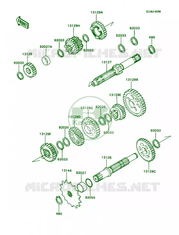 Transmission Kawasaki MOTOS 80 1989 KD80  KD80-N2