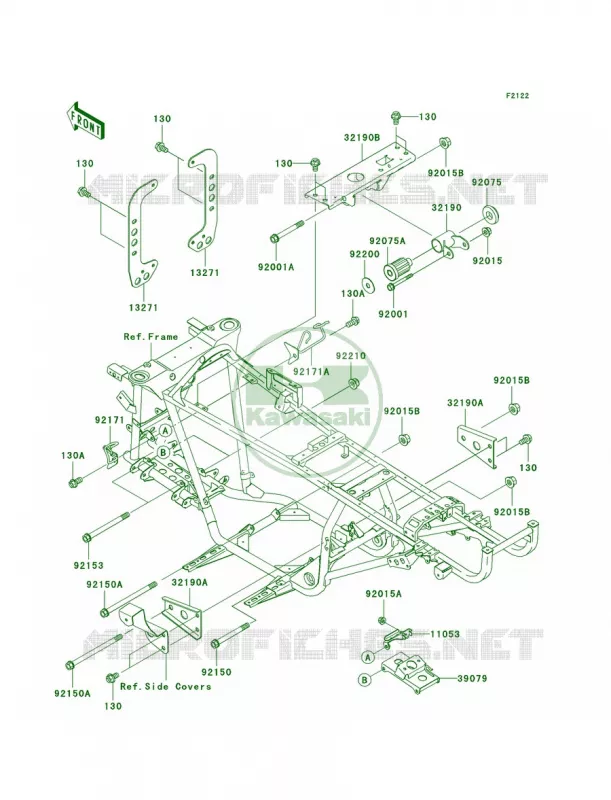 Engine Mount Kawasaki QUAD 360 2008 Prairie 360  KVF360B8F