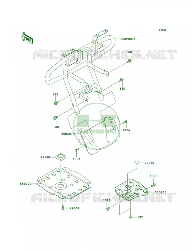 Guards Kawasaki QUAD 360 2008 Prairie 360  KVF360B8F