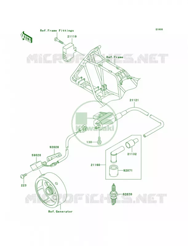Ignition System Kawasaki QUAD 250 2008 Bayou 250  KLF250A8F