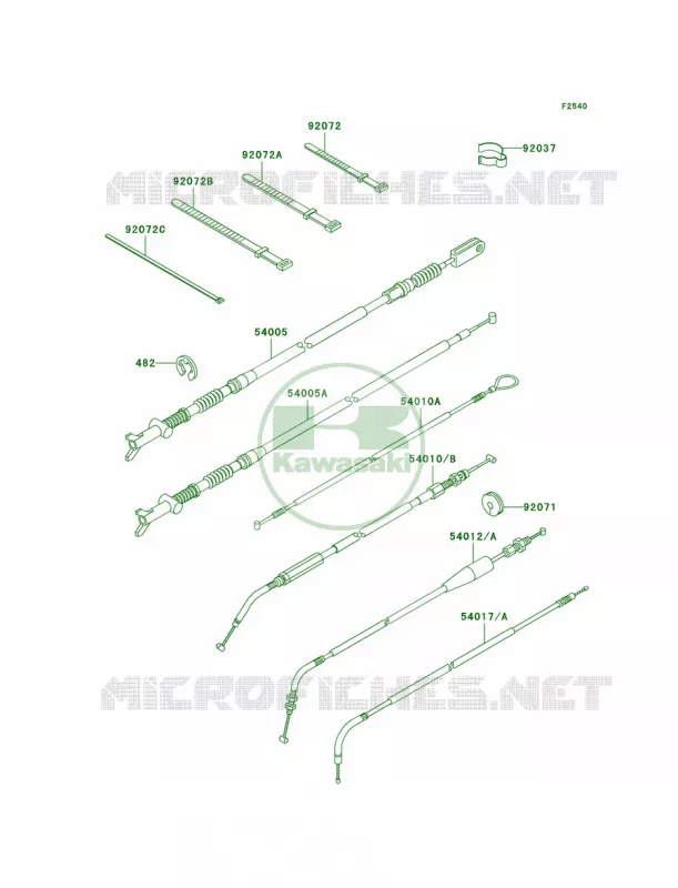 Cables Kawasaki QUAD 360 2008 Prairie 360 4X4 Hardwoods Green HD  KVF360C8F