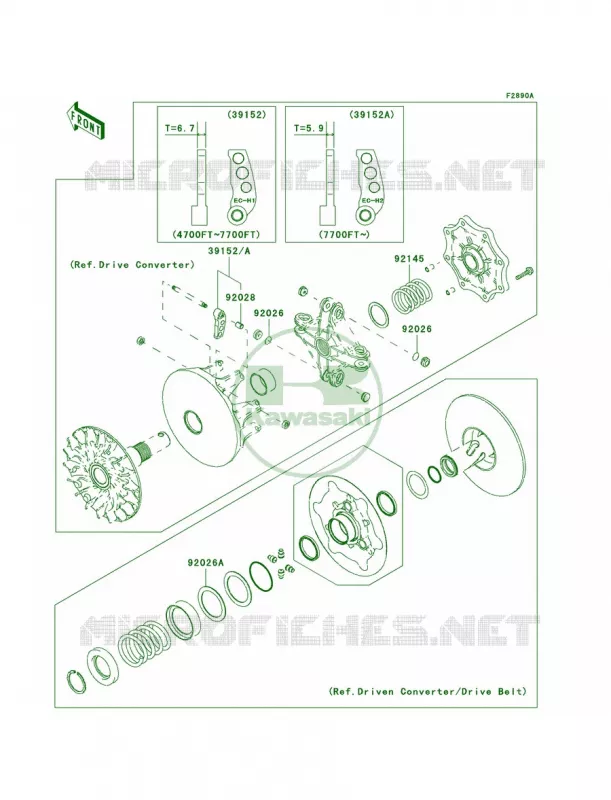 Optional PartsConverter Kawasaki QUAD 360 2008 Prairie 360 4X4 Hardwoods Green HD  KVF360C8F