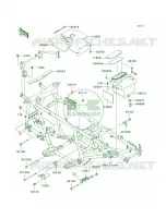Frame Fittings voor Kawasaki Brute Force 650 4x4 Hardwoods Green HD 2008