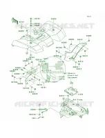 Rear Fenders voor Kawasaki Brute Force 650 4x4 Hardwoods Green HD 2008