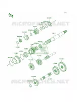 Transmission voor Kawasaki Brute Force 650 4x4 Hardwoods Green HD 2008