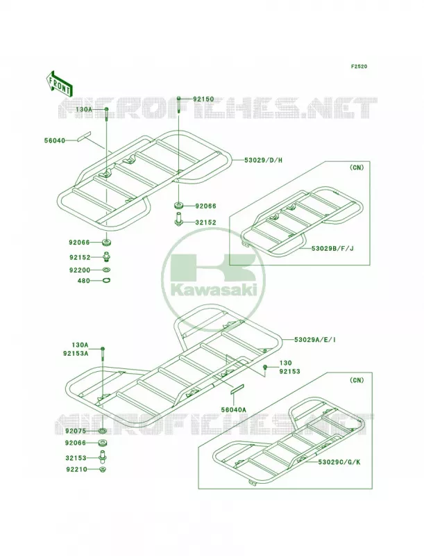 Carriers Kawasaki QUAD 360 2007 Prairie 360 4X4  KVF360A7F