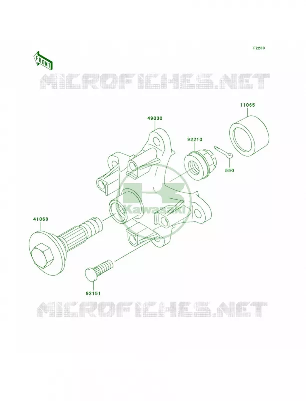 Front Hub Kawasaki QUAD 360 2007 Prairie 360  KVF360B7F