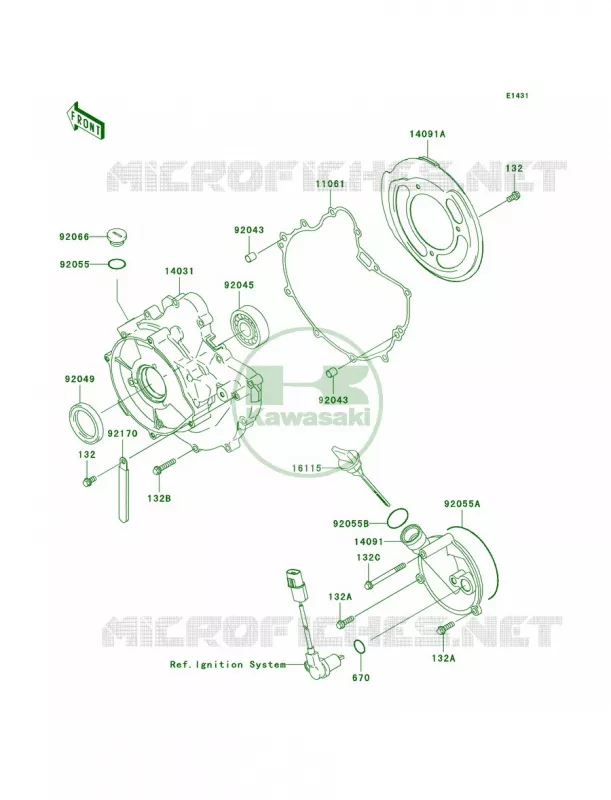 Engine Covers Kawasaki QUAD 360 2007 Prairie 360 4X4 Hardwoods Green HD  KVF360C7F