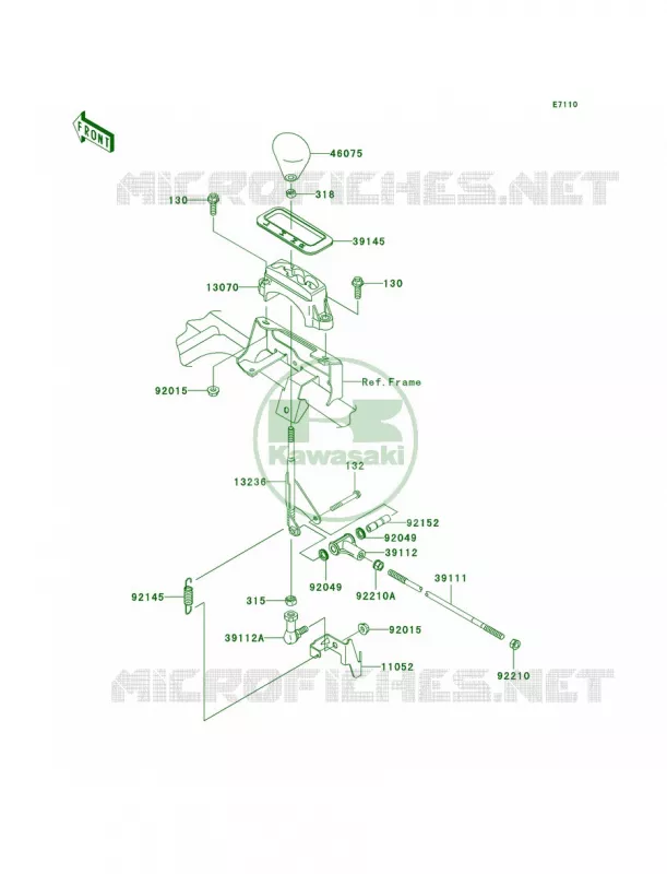 Control Kawasaki QUAD 650 2007 Brute Force 650 4x4  KVF650D7F